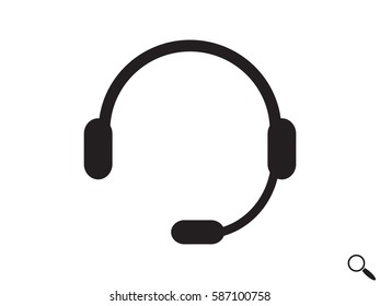 headphones, chat icon, vector illustration eps10
