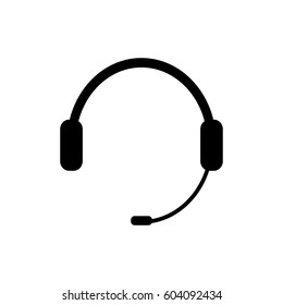 Headphones, chat icon, vector illustration on white background eps 10