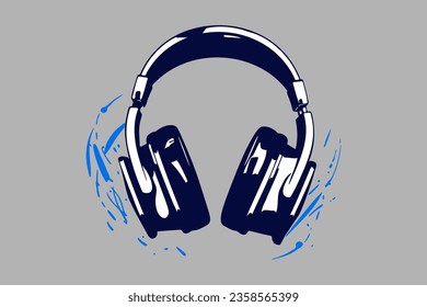 Headphones colorful vector, headphones illustration