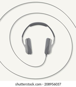 Headphones concept. EPS10.