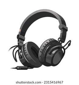 icono de tecnología de dispositivos auriculares aislados