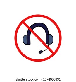 headphones doodle icon
