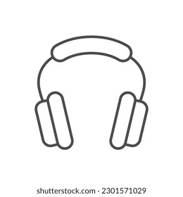 Headphones or earphones line icon