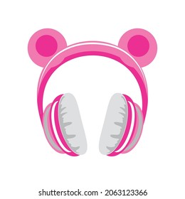 headphones with ears vector icon
