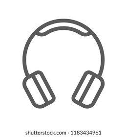 Headphones. Electronic Devices Vector Line Icon. Editable Stroke. 48x48 Pixel Perfect