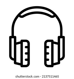headphones electronic line icon vector. headphones electronic sign. isolated contour symbol black illustration