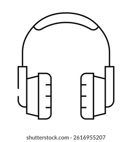 headphones electronic line icon vector. headphones electronic sign. isolated contour symbol black illustration