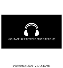 Auriculares experiencia diseño de símbolo vector de introducción