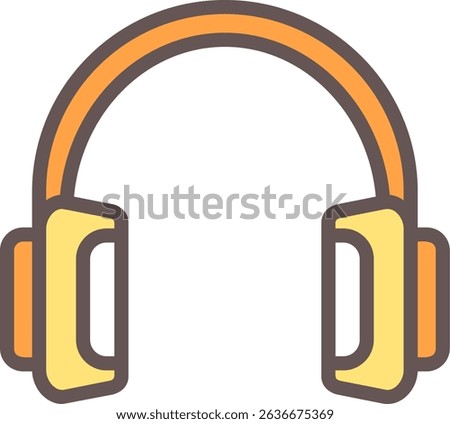 Headphones Filled Style Icon Design