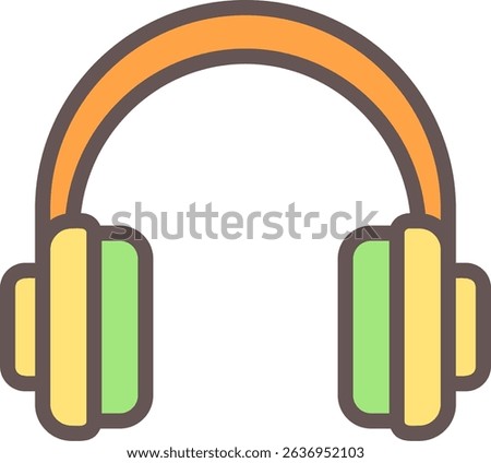 Headphones Filled Style Icon Design