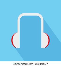 Headphones flat design