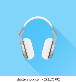 Headphones flat icon