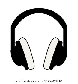 headphones flat icon isolated on white background