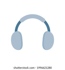 Headphones, flat icon pixel-perfect for web or print usage.