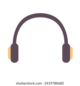 Headphones Flat Icon Vector Illustration