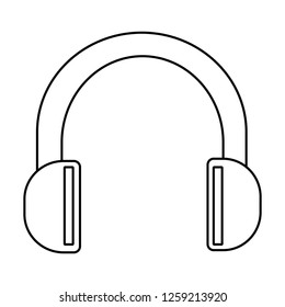 Headphones Flat icon vector. Symbol illustration eps10. music logo.