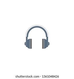 Headphones in a flat style.