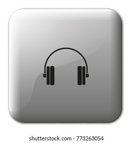 Headphones flat vector icon.