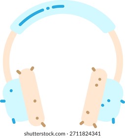 Headphones Flat Vector Icon Illustration