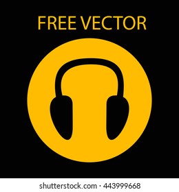 headphones free vector style flat