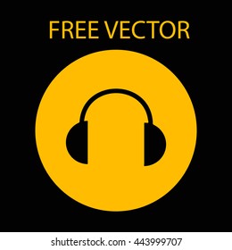 headphones free vector style flat