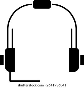 Headphones Glyph Vector Icon Design