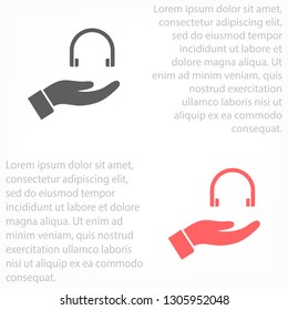headphones in hand icon