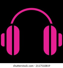 headphones headset icon vector graphic illustration