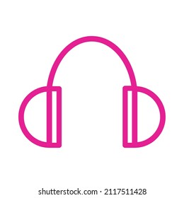 headphones headset icon vector graphic illustration