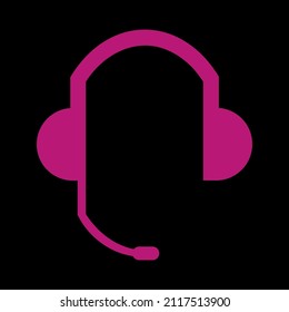 headphones headset icon vector graphic illustration