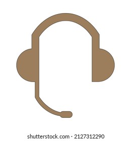 Kopfhörer-Kopfhörer-Symbol, Vektorgrafik-Abbildung
