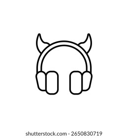 Fones De Ouvido Com Chifres Um Ícone Acessório De Áudio Brincalhão E Enorme