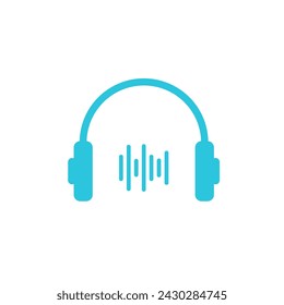 Headphones icon. From blue icon set.