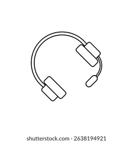 Headphones icon. Colored vector illustration