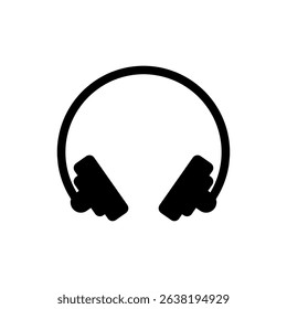Headphones icon. Colored vector illustration