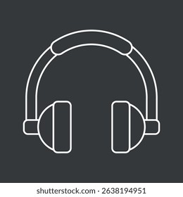 Headphones icon. Colored vector illustration