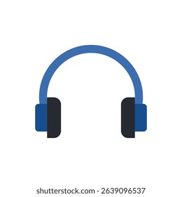 Headphones icon. Colored vector illustration.