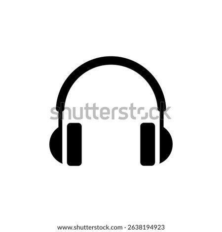 Headphones icon. Colored vector illustration