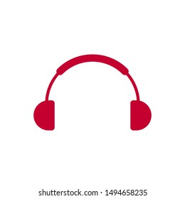 headphones icon design flat vector