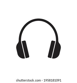 Headphones icon design isolated on white background