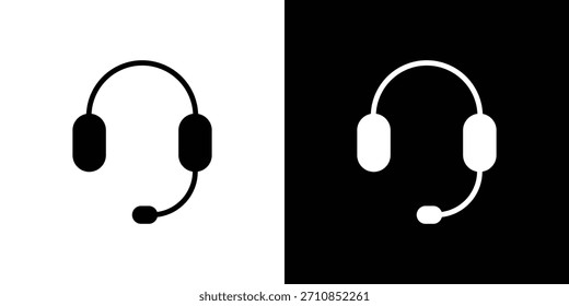 Headphones icon design vector collection. flat icons.