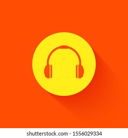 Headphones icon design. vector illustration