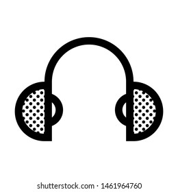 Headphones Icon with Dots Style.