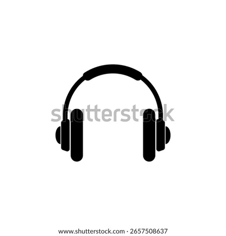 Headphones icon, earphones icon. Flat vector illustration design.