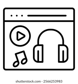 Headphones Icon Element For Design