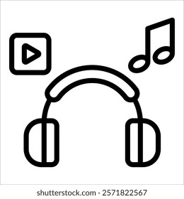 Headphones Icon Element For Design