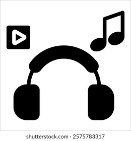 Headphones Icon Element For Design