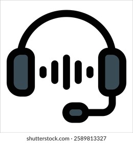 Headphones Icon Element For Design