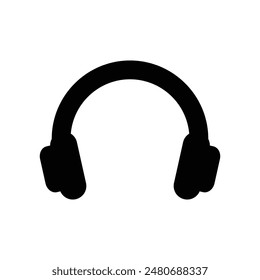 headphones icon element solid style
