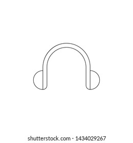 headphones icon. Element of web for mobile concept and web apps icon. Outline, thin line icon for website design and development, app development